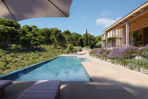 casa de campo de nueva construcción en bunyola con piscina 6