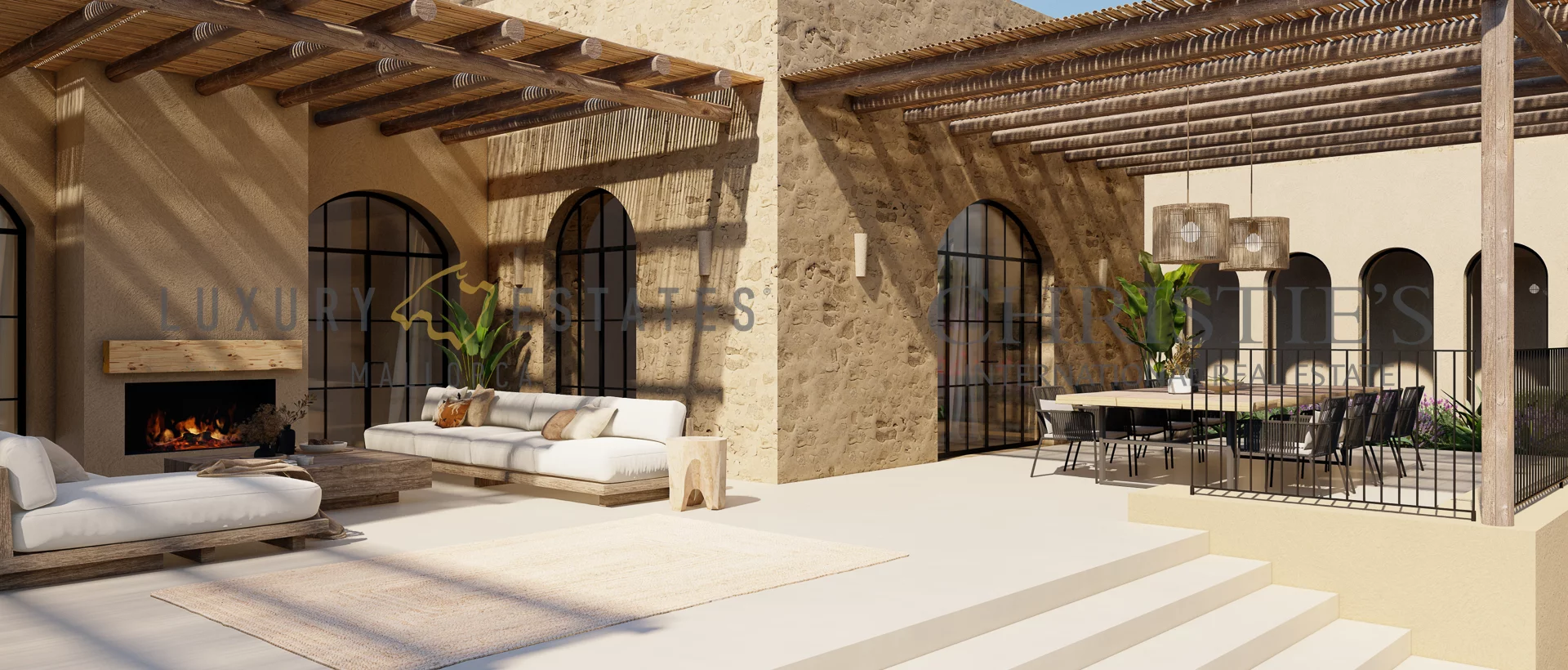 new build natural stone finca near bunyola 7