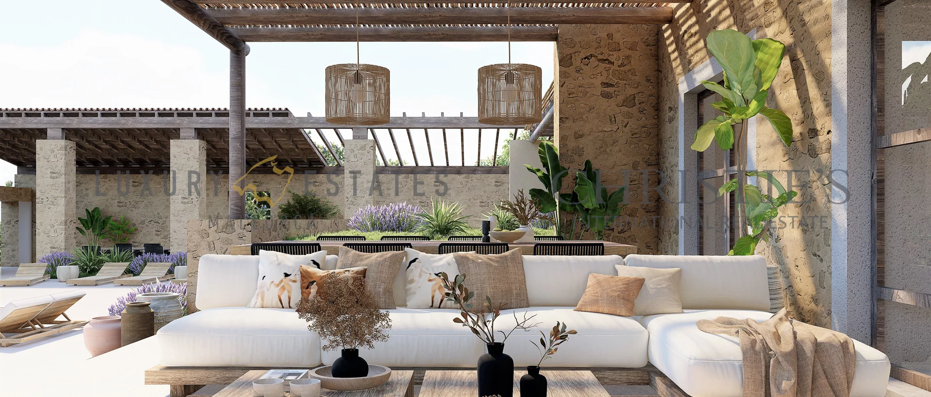 finca de nueva construcción en mallorca con piscina, construida en piedra natural, a los pies de la sierra de tramuntana 3