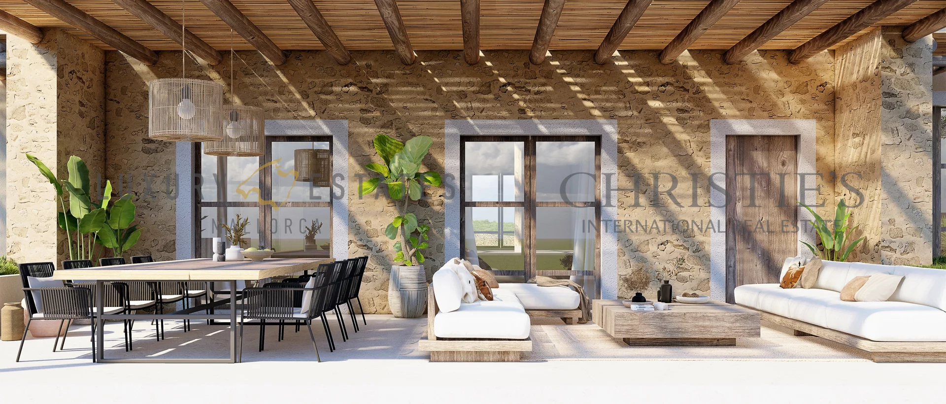 finca de nueva construcción en mallorca con piscina, construida en piedra natural, a los pies de la sierra de tramuntana 4