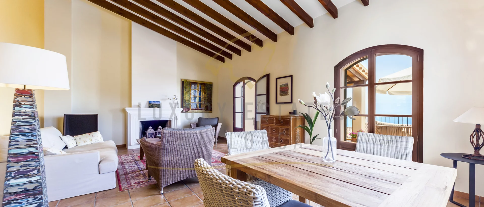 villa costa d´en blanes wohnzimmer