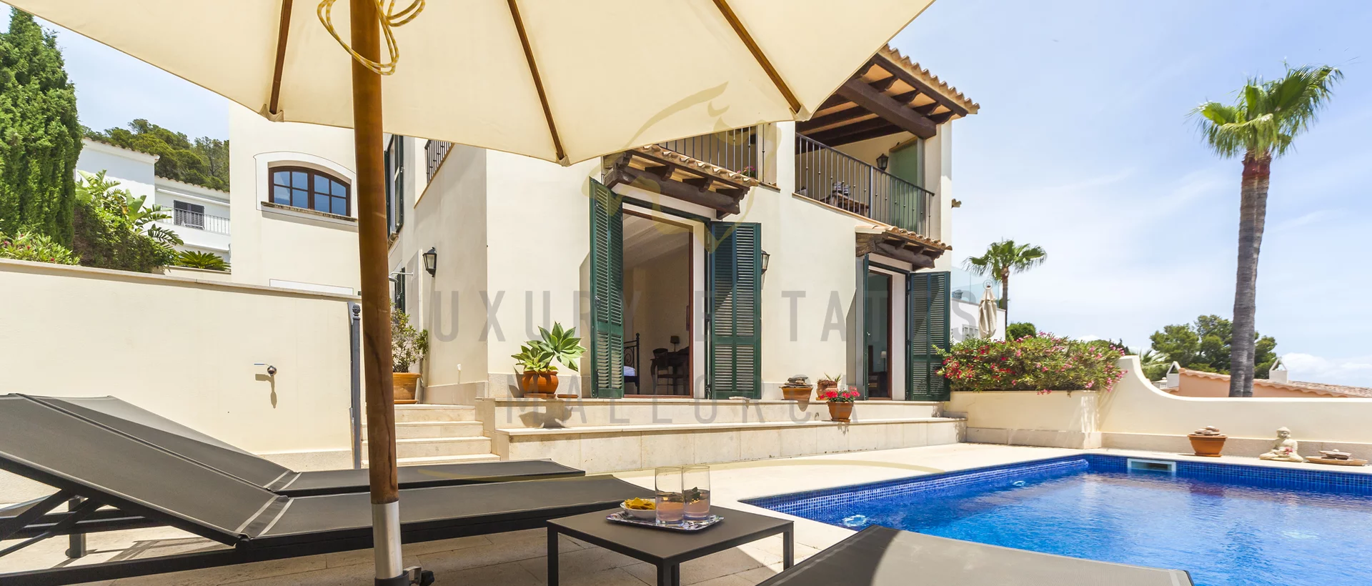 villa costa d´en blanes poolterrasse