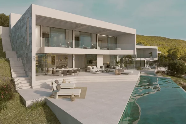 villa de lujo de nueva construcción en camp de mar con equipamiento de diseño y vistas al mar 2