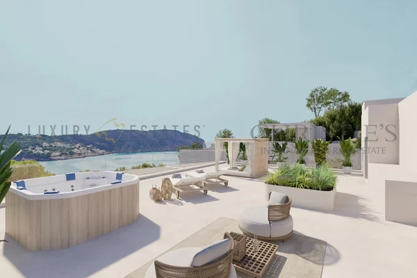 lujosa villa de nueva construcción en camp de mar con vistas al mar y piscina 3