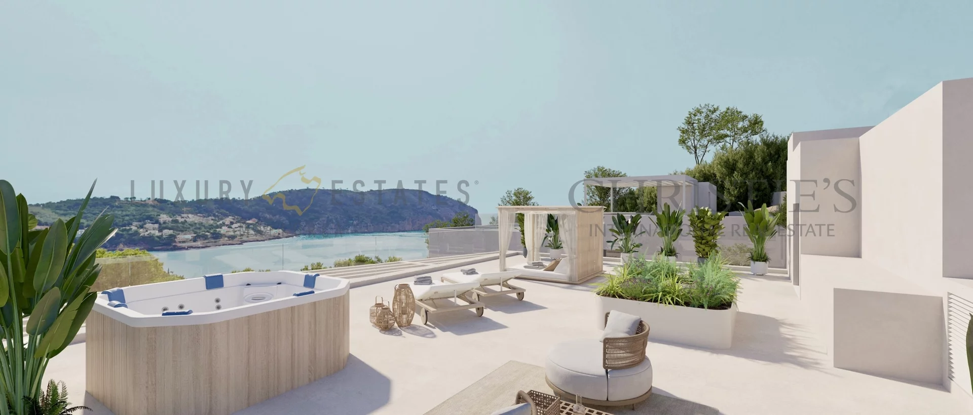 lujosa villa de nueva construcción en camp de mar con vistas al mar y piscina 3