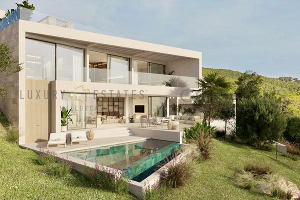 lujosa villa de nueva construcción en camp de mar con vistas al mar y piscina 1