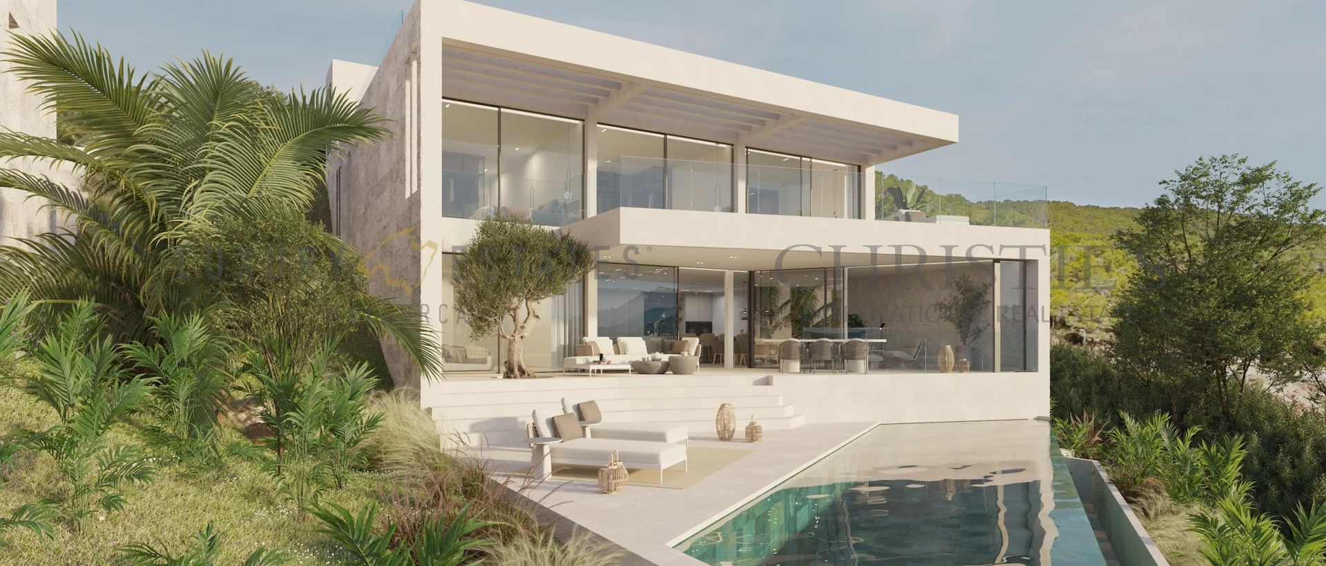 elegante villa de nueva construcción en camp de mar con vistas al mar y a la montaña 11