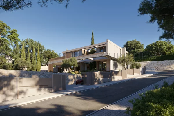 chalet de nueva construcción cerca de cala cap falcó con piscina y vistas al mar