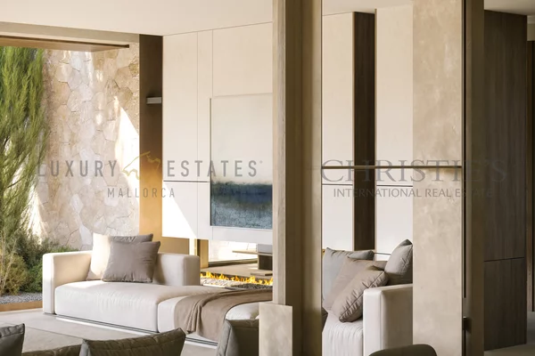 chalet de nueva construcción en primera ocupación en cala vinyas con piscina y cerca de la playa