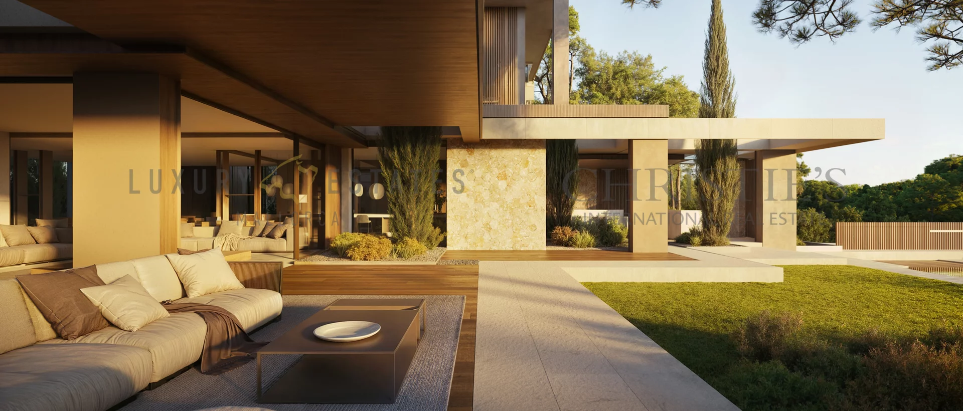 moderne neubauvilla in cala vinyas mit mediterranem garten und grossem pool
