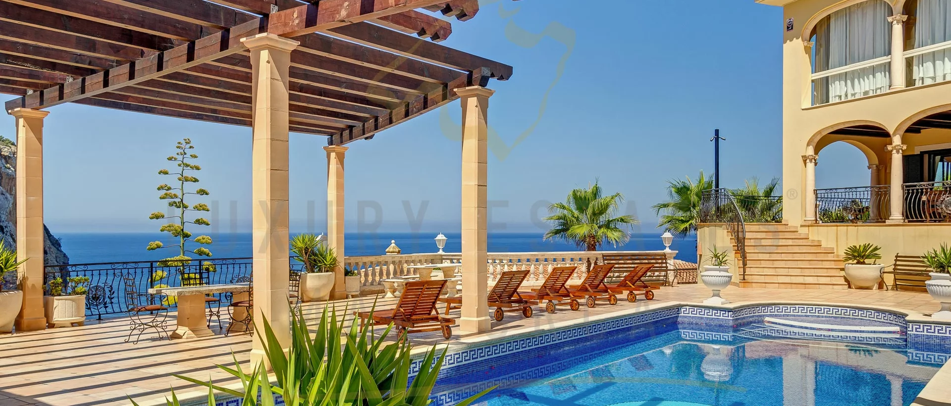 herrschaftliche villa in puerto de andratx auf la mola mit meerblick kaufen   pool mit blick