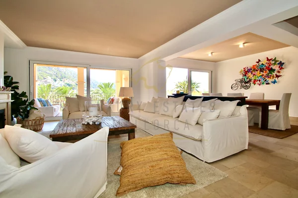 living room in penthouse in port andratx