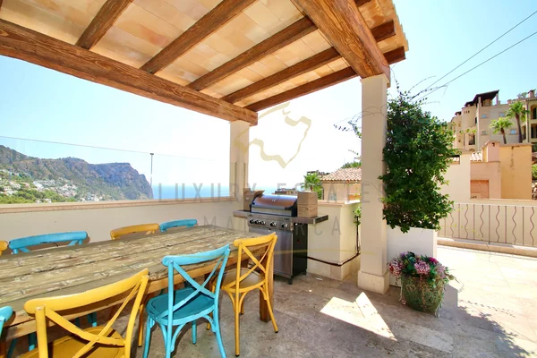 roof terrace in penthouse in cala llamp andratx