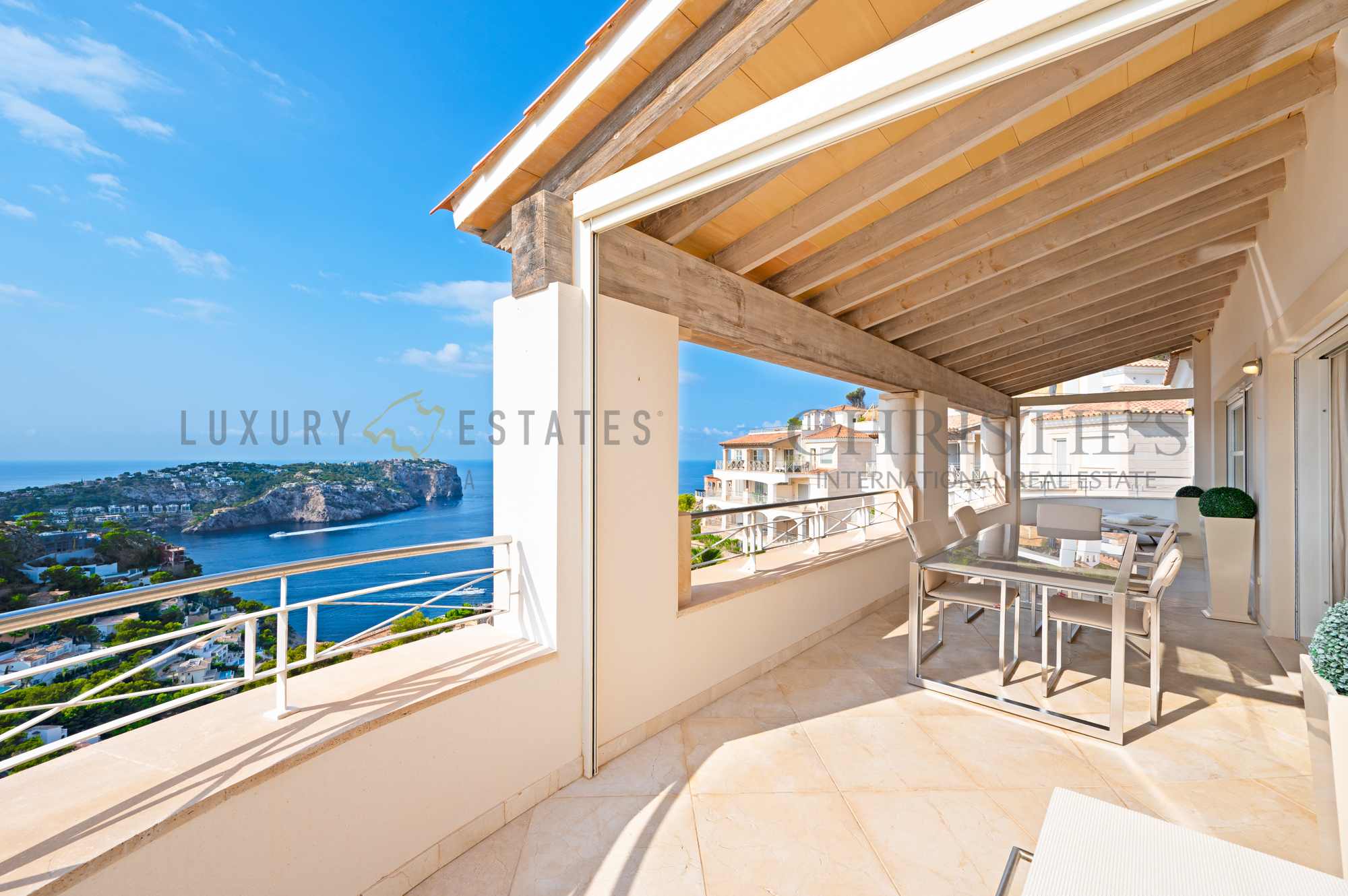View of Sea view penthouse in Puerto de Andratx in luxury complex Nido de Aguila