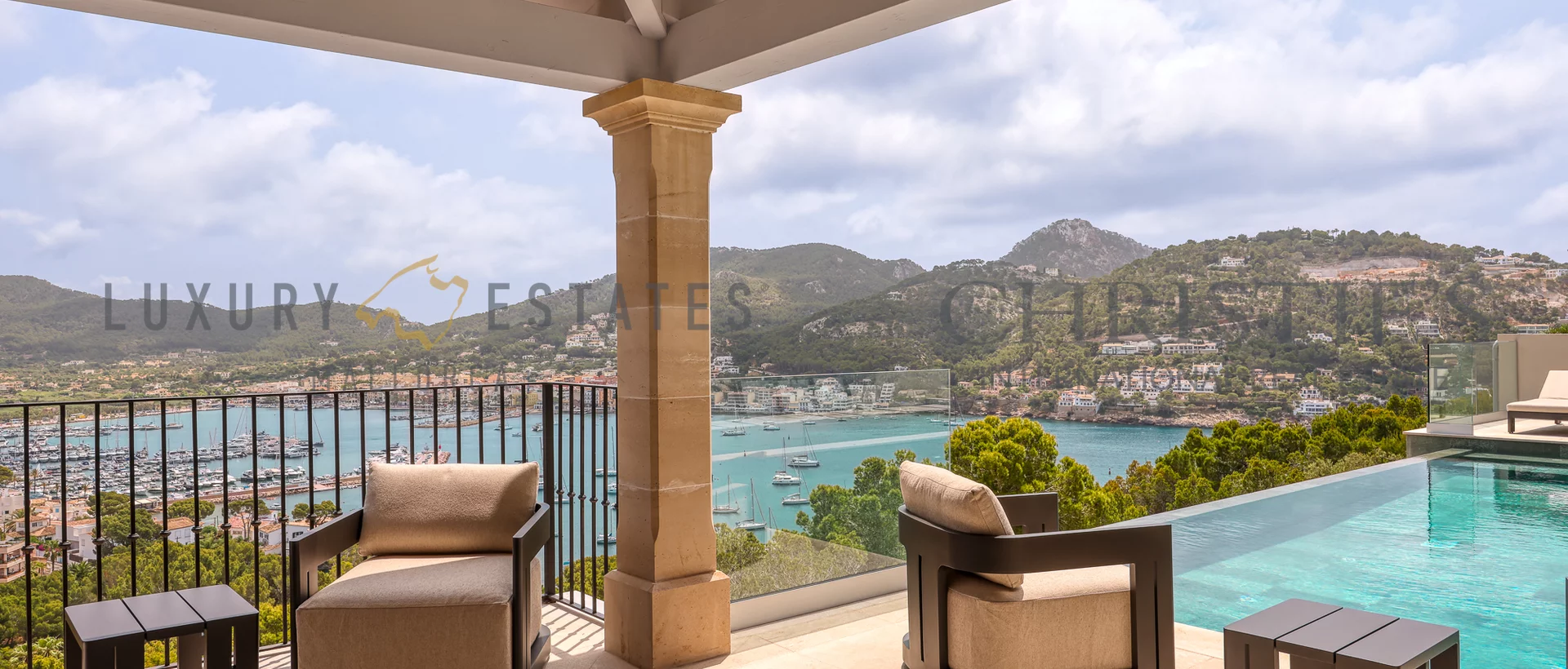 luxurious new build villa in puerto de andratx with guest house and harbour views 21