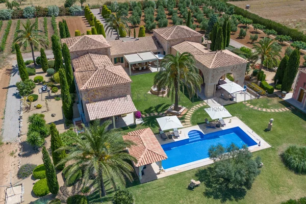finca en porreres con piscina y viñedo