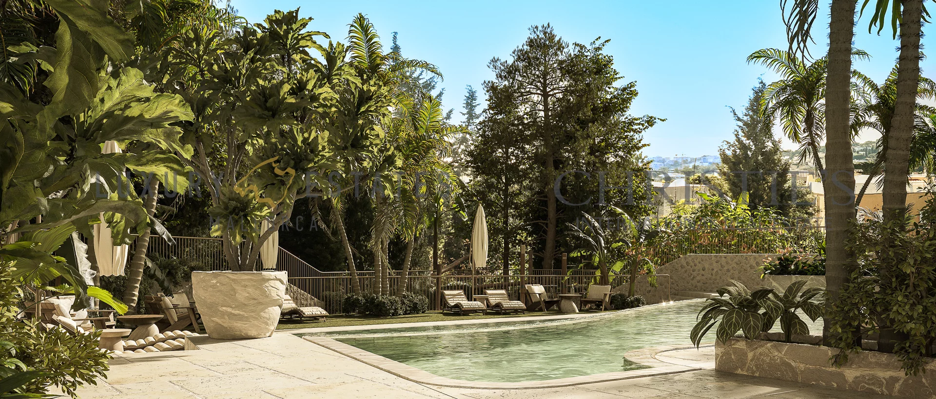 newly built modern apartment san augusti palma de mallorca community pool area 6