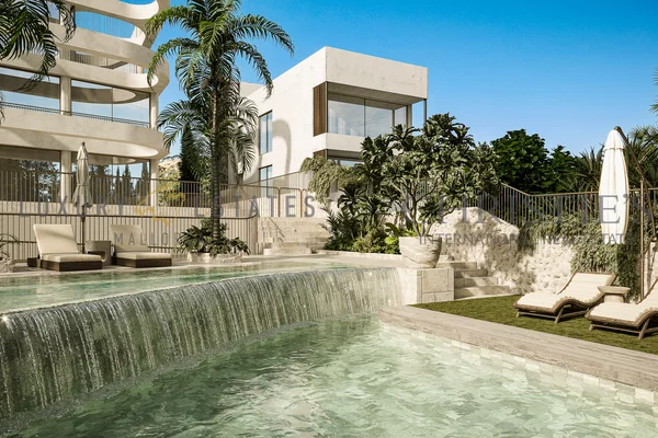 newly built modern apartment san augusti palma de mallorca community pool area 5