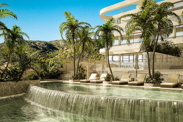 newly built modern apartment san augusti palma de mallorca community pool area 1