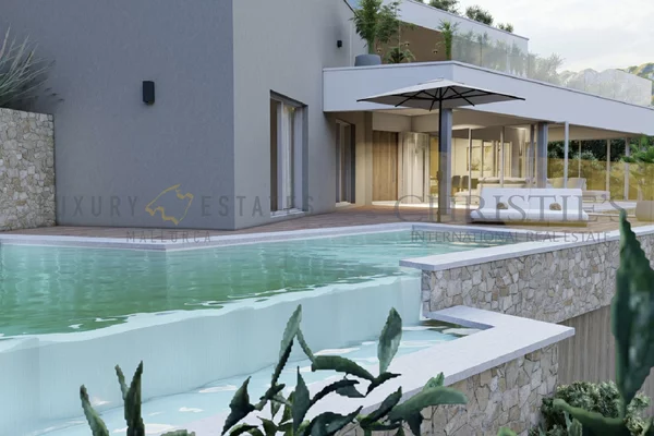 parcela en sa coma cerca de bunyola con proyecto para chalet moderno 4