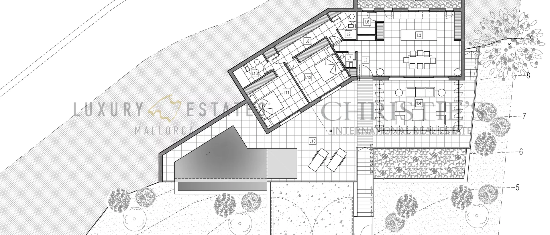 grundstück in sa coma bei bunyola mit projekt für moderne villa 15