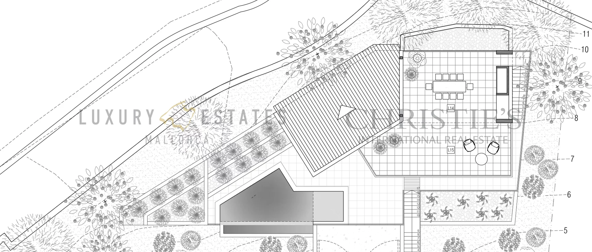 grundstück in sa coma bei bunyola mit projekt für moderne villa 16