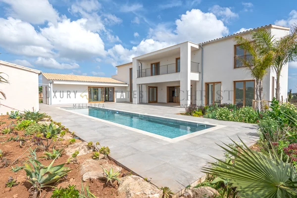 casa rústica de nueva construcción en santanyi con piscina 